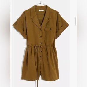 Madewell safari belted romper